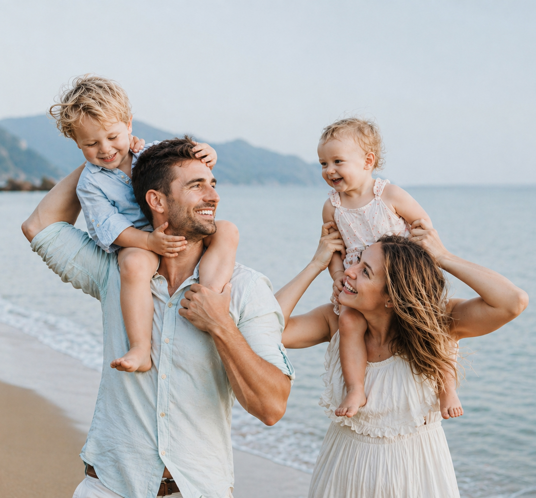 Family fun by the seaside 1